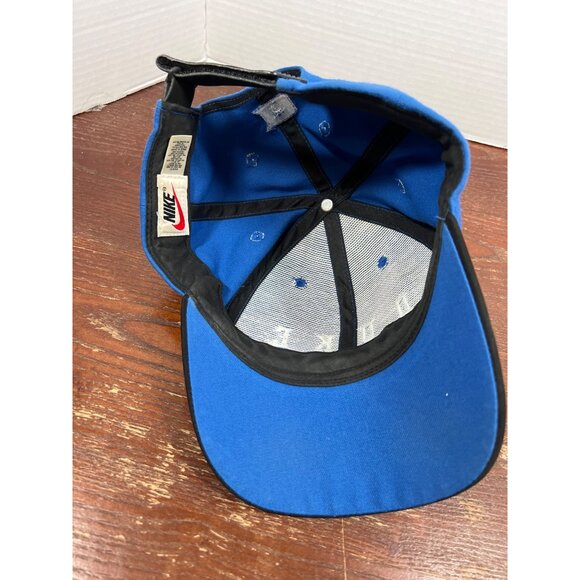 Vintage Nike Duke Blue Adjustable Baseball Cap With Black Brim X3 - Picture 4 of 4